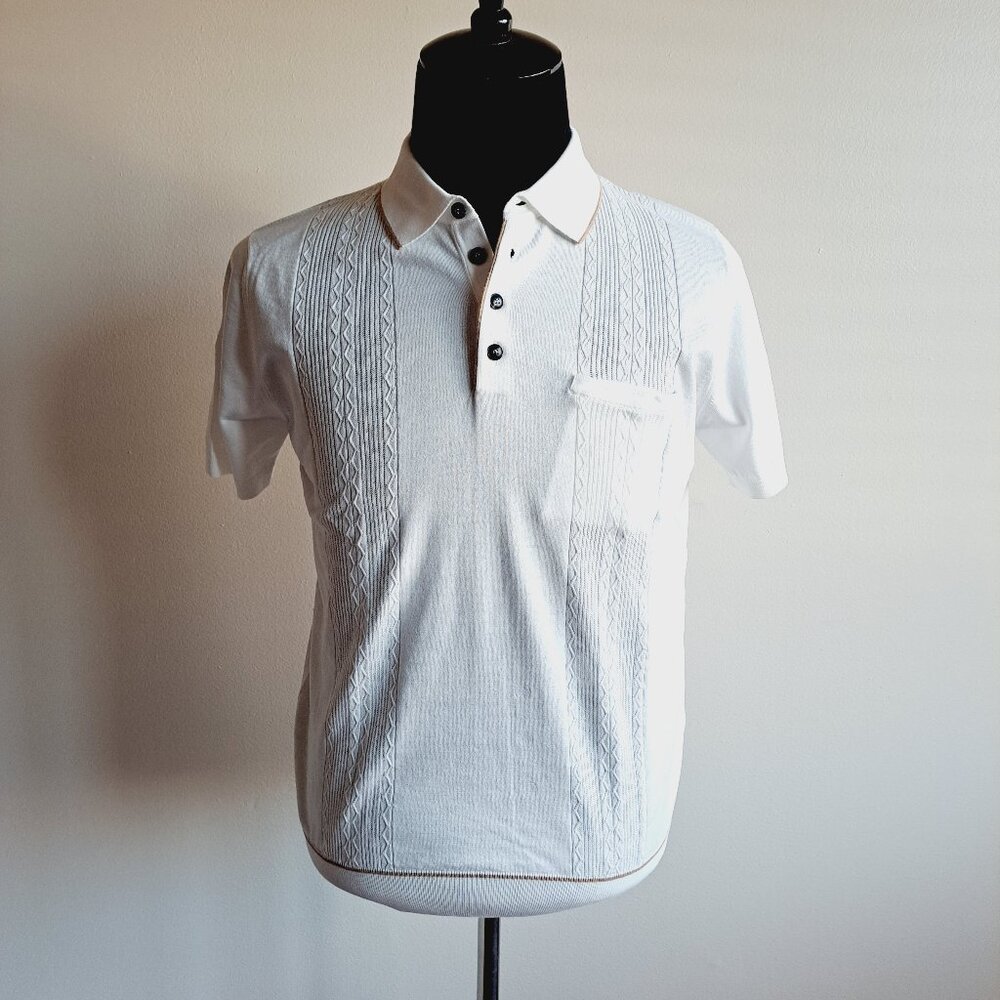 NEW Pal Zileri Men's White 100% Cotton Polo Shirt T-shirt Size 50 / M